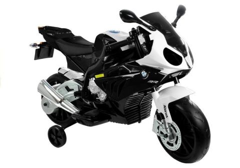 Vehicule electrice copii - Motocicletă electrică (triciclu) BMW S1000RR Black, 12V, Negru