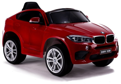 Vehicule electrice copii - Mașină electrică BMW X6M, Roșu Lacuit, 2x45W, Baterie 12V