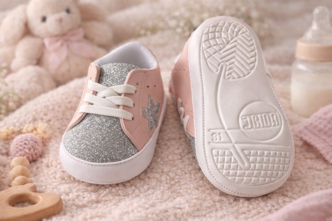 Botosei bebelusi roz sclipici talpa alba BOAC [2]
