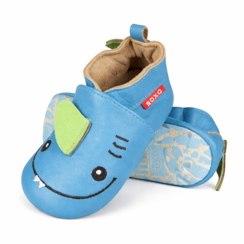 Botosi bebelusi piele naturala cu talpa antiderapanta SOXO [1]