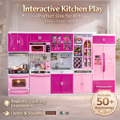 bucatarie-roz-papusi-frigider-cuptor-accesorii-Bebelul [1]