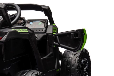Buggy Electric Can-am DK-CA003, Verde Lacuit, 4x200W, Roti EVA [10]