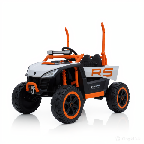ATV & BUGGY electrice - Buggy RS electric Off-Road pentru copii, 12V 7Ah, 4 motoare 25W, telecomanda, USB, suspensii, functie de balansare, portocaliu, 1 loc, 3-8 ani