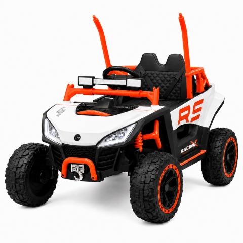 Masinute si vehicule electrice pentru copii - Buggy RS electric Off-Road pentru copii, 12V 7Ah, 4 motoare 25W, telecomanda, USB, suspensii, functie de balansare, portocaliu, 1 loc, 3-8 ani