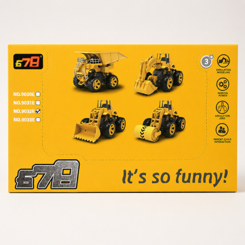 Buldozer de constructii inertial pentru copii cu frictiune si cupa mobila 678, 3 ani+ [1]