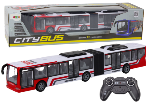 Jucarii cu telecomanda (RC) - Bus cu telecomanda City Bus Rosu si Alb, 3 ani+