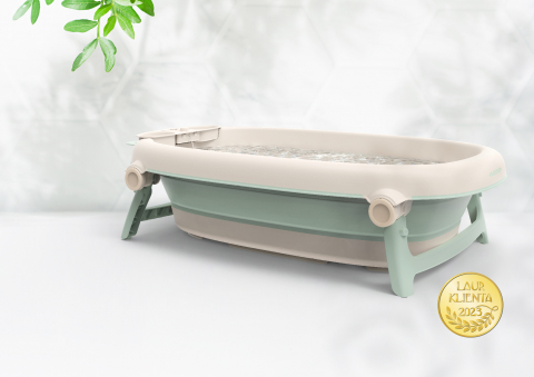 Cadita pliabila bebelusi cu termometru si suport – Neno Lucy [2]