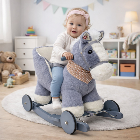 Calut balansoar ride-on 2 in 1 magarus gri [2]