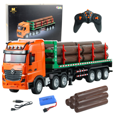 Jucarii cu telecomanda (RC) - Camion cu telecomanda Huina Transport Lemn 1:18, 8 ani+