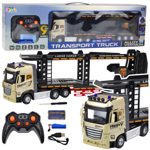 Jucarii cu telecomanda (RC) - Camion cu telecomanda Lora Platforma si lumini 1:24, 6 ani+