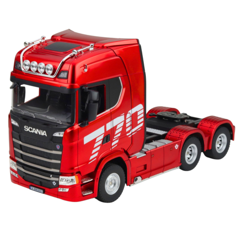 Camion cu telecomanda Scania 770S cu Platforma Huina Rosu 1:18, 8 ani+ [2]