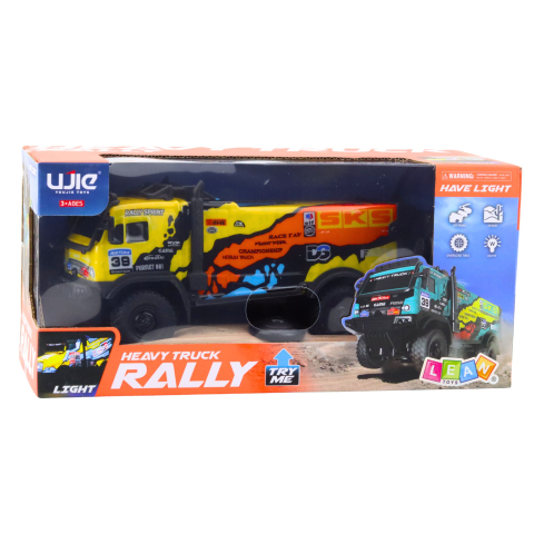 Camion cu telecomanda Truck Rally cu Sunete Galben, 3 ani+ [3]