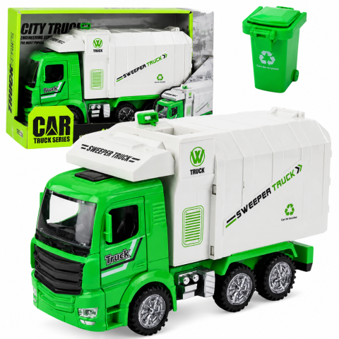 Masinute - Camion de gunoi oras lumini sunete verde