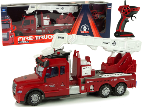 Jucarii cu telecomanda (RC) - Camion de pompieri cu telecomanda 2.4G lumini si sunete, 6 ani+