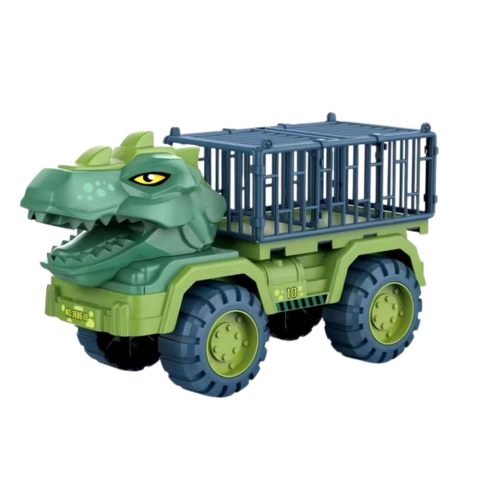 Camion Transportor Dinozauri cu Figurine Verde 15 piese [4]