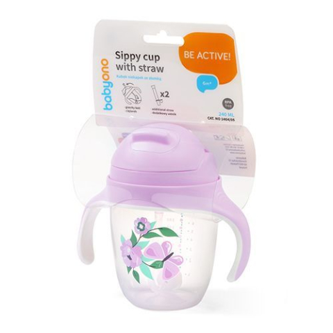 Cana cu Pai si Greutate 1464/05 Sippy Cup Purple pentru Copii 6+ luni [4]