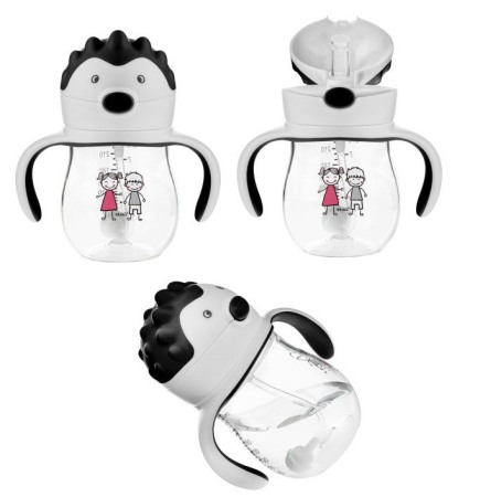 Ofertele momentului - Cana cu pai si manere, Akuku, pentru bebeluși, 250 ml, 9 luni+