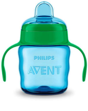 Cana cu tetina de formare - Philips Avent, 200 ml, 6 luni+, Albastru [1]