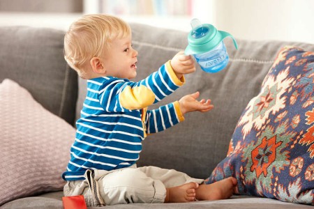 Cana cu tetina de formare - Philips Avent, 200 ml, 6 luni+, Albastru [4]