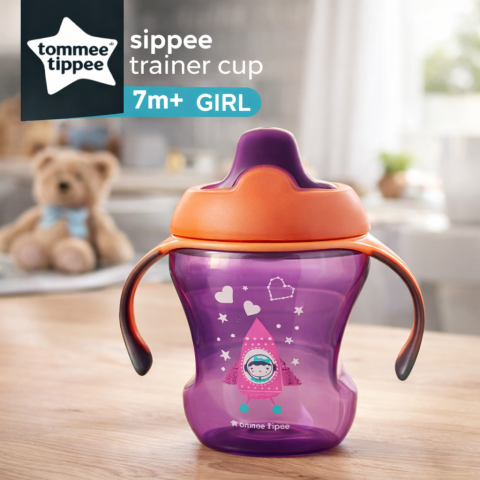 Cani, pahare si accesorii - Cana de antrenament Sippee (7 luni+) fete 230 ml