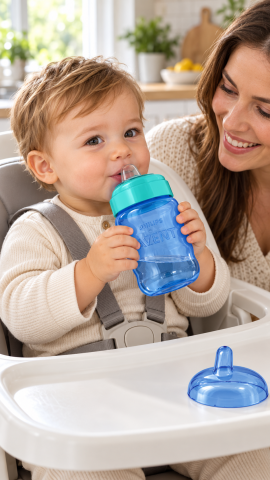 Cana Philips Avent Classic - 260 ml, albastra, 9 luni + [4]