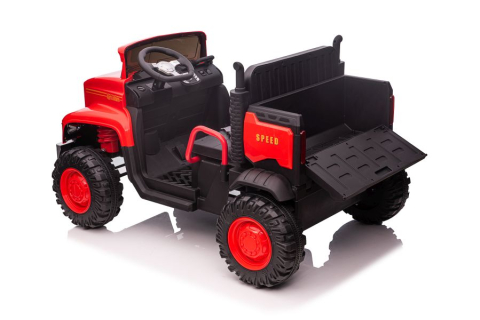 Mașină Electrică JC222 Red, 4x45W, Scaun Piele Ecologică, Roți EVA [5]