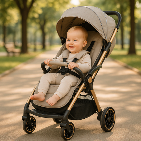 Carucior Sport AppeKids – Upp – Ultracompact, Pliere automata, bebelul [7]