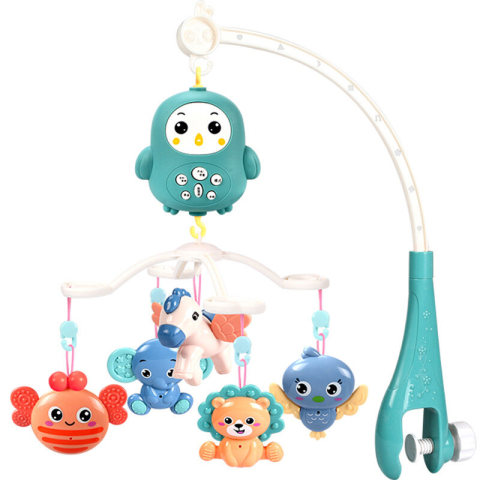 Carusel muzical pentru patut cu telecomanda Blue Lullabies, 0 luni+ [1]