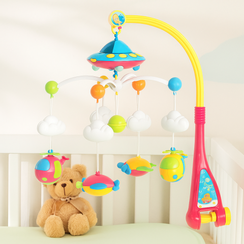 Camera Bebelusului - carusel-patut-bebelusi-proiectie-ufo-avioane-108-melodii-Bebelul