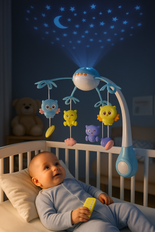 carusel-patut-proiectie-telecomanda-sunete-animale-albastru-Bebelul [2]