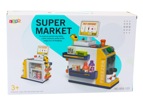 Set Supermarket copii cu casa de marcat si scanner, lumini si sunete | 3+ ani [4]