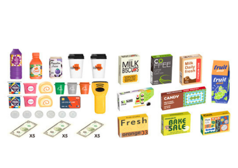 Set Supermarket copii cu casa de marcat si scanner, lumini si sunete | 3+ ani [3]