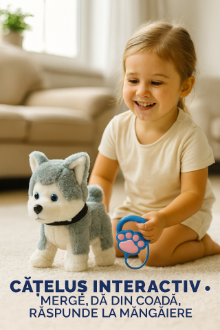 Jucarii Copii - catelus-plus-interactiv-lesa-sunete-melodii-copii-Bebelul