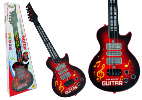 Jucarii Copii - Chitara Electrica Copii Star Strings cu LED-uri Colorate