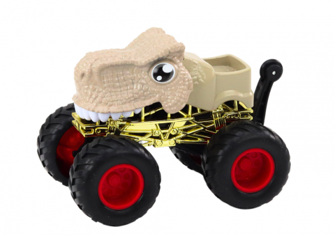 Jucarii Copii - masinuta-offroad-dinozaur-roti-mari-cauciuc-bej-Bebelul