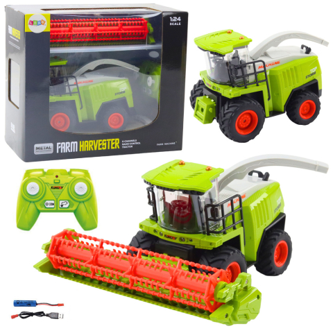 Jucarii cu telecomanda (RC) - Combina agricola cu telecomanda si seceratoare 1:24, 3 ani+