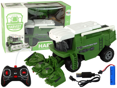 Jucarii cu telecomanda (RC) - Combine agricola cu telecomanda T5 Harvester Green, 6 ani+