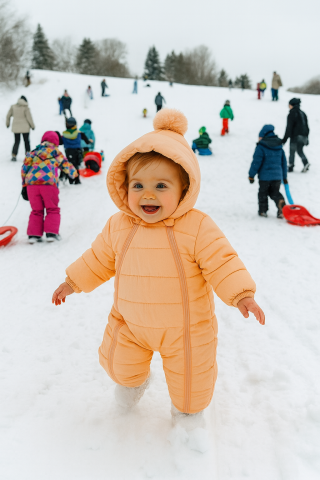 Combinezone - Combinezon roz somon pentru fetite, din fas