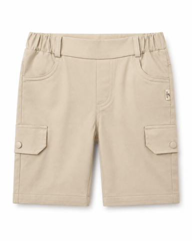 Compleu baieti 2 piese COMFORT BABY cu tricou cu guler si bermude crem - 3-4-5-6 ani [4]