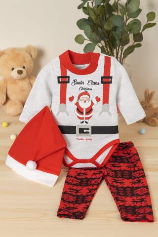 Compleu Mos Craciun 3 piese HOHOHO [1]