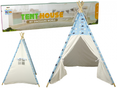 Corturi - Cort tip tepee indian pentru copii model nori impermeabil
