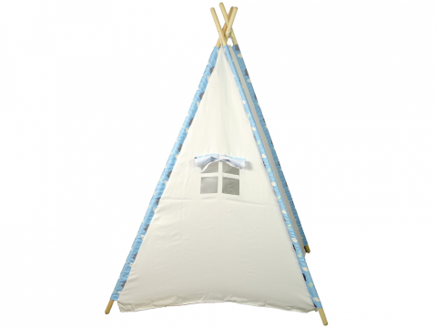 Cort tip tepee indian pentru copii model nori impermeabil [4]