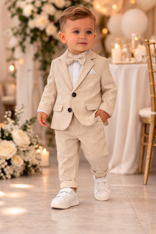 Costum baieti Concept crem elegant [1]