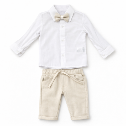 Costum baieti Concept crem elegant [4]