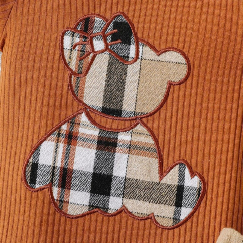 Costumas cu body MARO si fustita in carouri - Teddy [3]