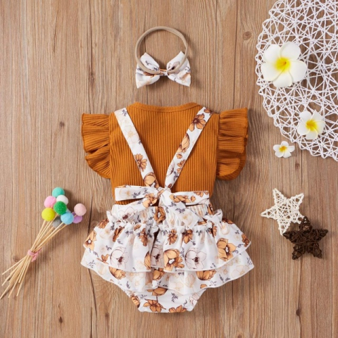 Costumas cu tricou MARO - Floricele [5]