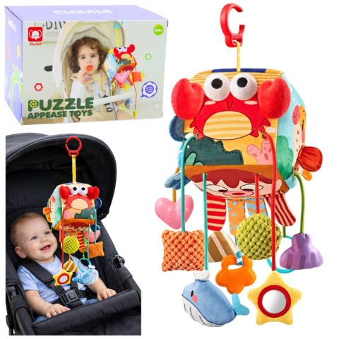 Jucarii - Cub senzorial de agatat pentru pat, animale marine