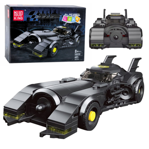 Jucarii - Cuburi de construit masina Superhero Race Car, neagra, 409 piese