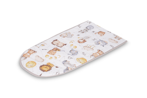 Cuib bebe din muselina zodiac gri 80x45 + perna [4]