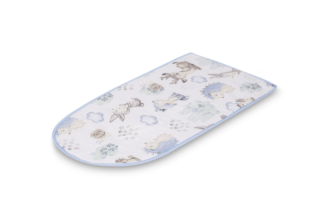 Cuib bebe velvet 80x45 stroll albastru + perna [4]